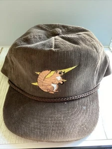 Vintage Corduroy Cap Hat 100% Cotton One Size Fits All Made In Philippines  - Picture 1 of 9