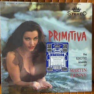 PRIMITIVIA SEALED MARTIN DENNY LAGOON BLUE VINYL LP STEREO RECORD ALBUM JACKPOT - Picture 1 of 3