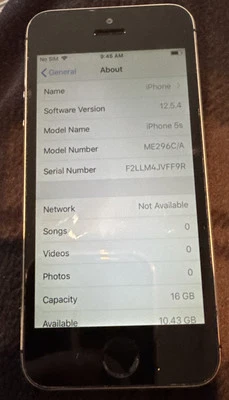 Apple iPhone 5s 16 GB Black (ATT) A1533 Very Good Used  12.5.4 IOS - Image 1 of 3