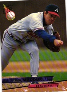 Tarjeta de béisbol Fleer Ultra 1993 #307 Greg Maddux - Imagen 1 de 2