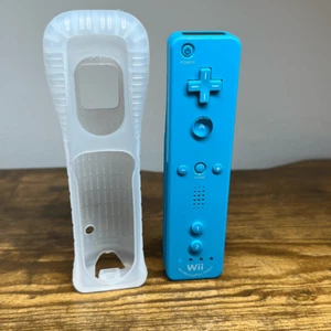 Official Nintendo Motion Plus Controller Blue RVL-036 Wii Remote OEM WORKS - Picture 1 of 11