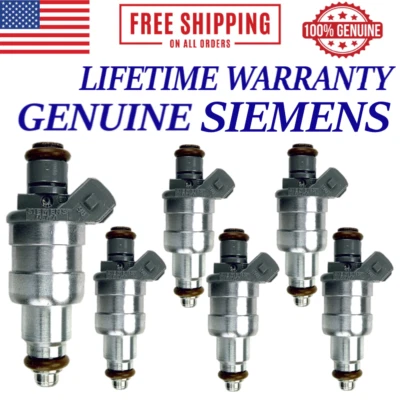 Inyectores de combustible X6 OEM SIEMENS 93-95 Jeep Cherokee, Grand Cherokee, Wrangler Foto 1 de 4