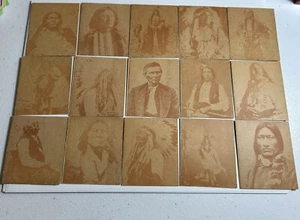 1930 Indian Strip Cards Sitting Bull Lone Wolf - Picture 1 of 15