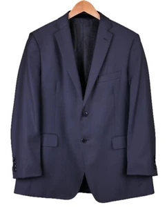 ETRO Hecho en Italia Azul Cabeza de Uñas Tejido Lana Seda 2 piezas Traje Chaqueta Pantalones 42 R - Imagen 1 de 12