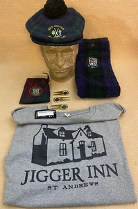 SET Old Course St. Andrews Golf Handtuch/Divot Tools/Jigger Inn T-Shirt/Kangol Mütze - Bild 1 von 24