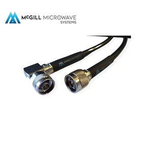 N Male Right angle to N Male Cable Assembly Low Loss Coaxial RG214 Military Spec - Picture 1 of 3