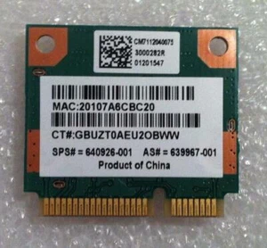Hp Pavilion g6 1349sa Wifi Wi-Fi WLAN Wireless Card RTL8188CE 639967-001 Genuine - Picture 1 of 1