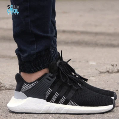 Adidas Mens EQT Support 93  Black Running Shoes Sneakers BY9509 - Image 1 of 4