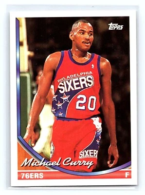 1993-94 Topps Basketball #286 Michael Curry Philadelphia 76ers basketball card - Image 1 of 2