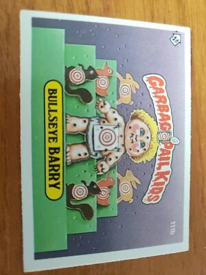 Topps UK Garbage Pail Kids 1986 Series 3 Sticker Bullseye Barry 111b - Image 1 of 2