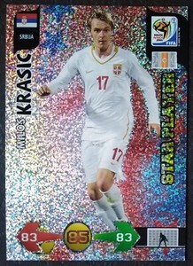 Milos Krasic Serbia Star Player Panini Trading Card 2010 World Cup South Africa
