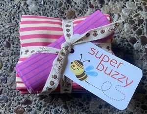 Super Buzzy Fat Quarter Bundle 8 Cotton Quilting Multi-Color Stripes Cute! - Picture 1 of 11