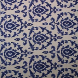 BALLARD DESIGNS AMAL BLUE SUNBRELLA IKAT OUTDOOR FURNITURE FABRIC BY YARD 54"W - Picture 1 of 7