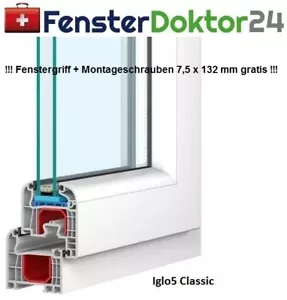 Terrassentür - Breite 600 mm - 1 Flügel Kunststoff - Balkontür 2 oder 3fach Glas - Bild 1 von 1