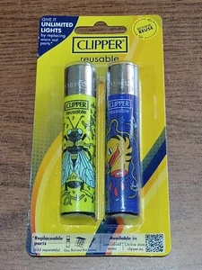 2 Pack- Clipper Reusable Lighters - Tattoo Elements - Picture 1 of 4