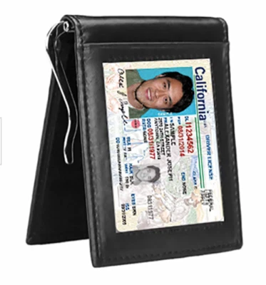 Genuine Leather Men's Money Clip Front Pocket Card Holder - Image 1 of 4