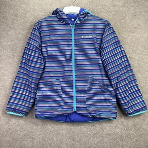 Columbia Reversible Winter Jacket Girls XL 18 20 Hooded Coat Insulated 1511551 - Picture 1 of 14