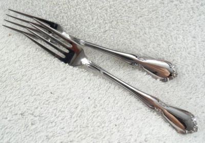 Chateau Dinner Fork Lot of 2 Chateau Community Glossy Stainless Flatware Vietnam - Image 1 of 3