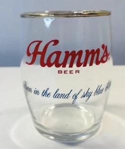Vaso de barril de cerveza Hamms vintage de 5 onzas - Imagen 1 de 6