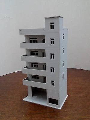 HO scale building ( Apartment Building ) 1:87 HO gauge model train layout C14 - Image 1 of 4