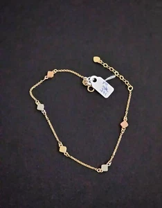 14k gold tri color bracelet 7 inch - Picture 1 of 5