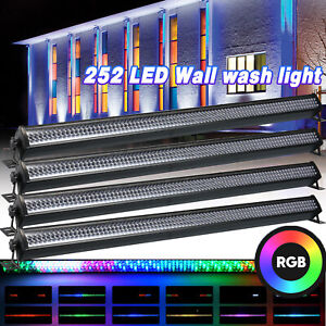 4X RGB Wall Wash Light Bar 252 LED DMX Stage DJ Beam Lighting Disco Party Effect