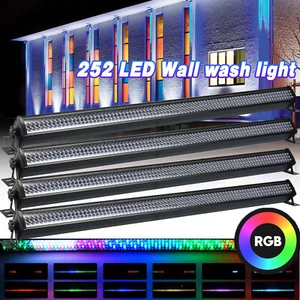 4PCS RGB Wall Wash Light Bar 252LED DMX Stage DJ Beam Washer Disco Party Lights - Picture 1 of 15