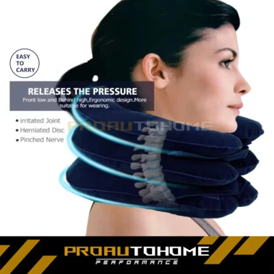 Cervical Neck Traction Device Inflatable & Adjustable Neck Stretcher Neck US HOT - Image 1 of 4