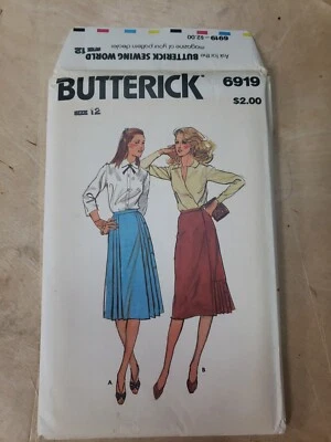 Butterick Sewing Pattern #6919 Misses Skirt Size 12. -Uncut- - Image 1 of 4