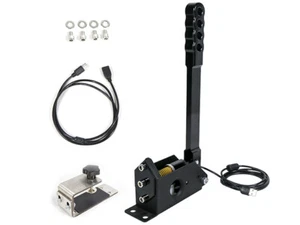Black USB 14Bit Handbrake For Sim Racing Games G25/G27/G29/T500 For PC Windows - Picture 1 of 8