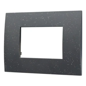 Compatibile Vimar Arkè Placca Venus 3 moduli posti plastica nero brillante - Bild 1 von 2