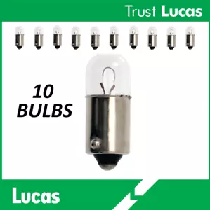 10 x LUCAS LLB233 BA9S 12V 4W Motorcycle / Car Side Light Clear Bulbs - Picture 1 of 3