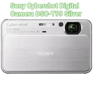 Cámara digital Sony Cyber Shot DSC-T99 CCD 14,1 MP 4x zoom óptico-plateada - Imagen 1 de 12