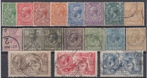 GRANDE BRETAGNE : GEORGES V N° 139/155 OBLITERATIONS CHOISIES - COTE 560 € - Picture 1 of 2