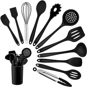 12 Pcs Kitchen Utensils Set Silicone Cooking Nonstick Spatula Turner Spoon Tools - Picture 1 of 7