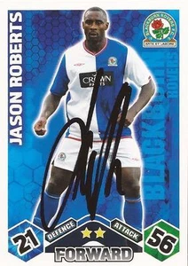JASON ROBERTS SIGNED BLACKBURN 2009/2010 MATCH ATTAX TRADING CARD+COA - Picture 1 of 1