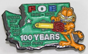 1998 Fraternal Order Of Eagles FOE 100 Years Washington State Garfield Lapel Pin - Picture 1 of 4
