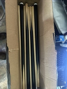 Pool Queues 4er Set Billard Haus Queue Sticks 58" 2 Stück Bar Billard Hartholz - Bild 1 von 1