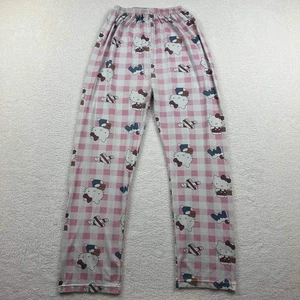 Sanrio x Hello Kitty Damen Pyjamahose kariert rosa Nachtwäsche Gr. XS - Bild 1 von 5