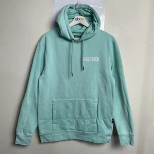 Hoodrich Cotton Blend Hoodie Mens Small Teal Mint Blue Pullover Fleece - Picture 1 of 11
