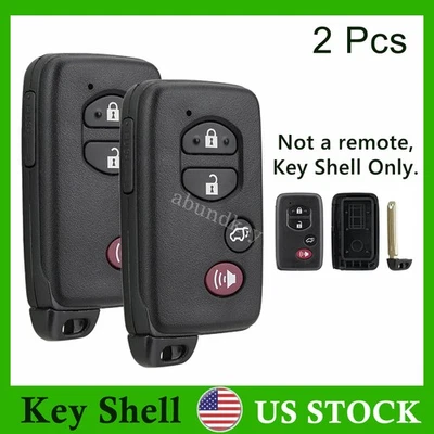 2 para Toyota Highlander Venza 2009 2010 2011 2012 2013 mando a distancia llave carcasa llavero Foto 1 de 4