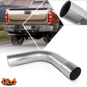 DIY Custom 2.5" OD Steel Natural Finished 90 Degree Slip-Fit Exhaust Bend Pipe - Picture 1 of 6