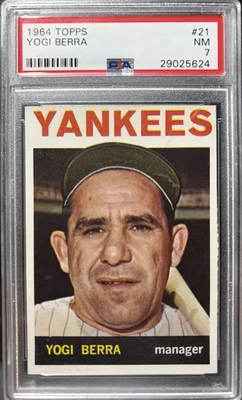 1964 Topps #21 Yogi Berra PSA 7 - Image 1 of 2