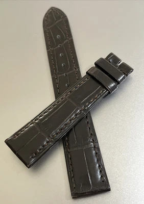 Patek Philippe Watch Strap 18 x 16 mm Alligator Dark Chocolate Brown Mat Genuine - Image 1 of 4