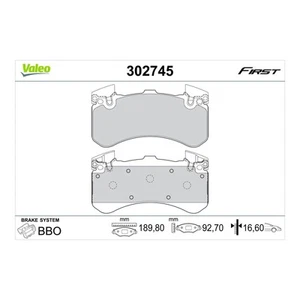 Front Brake Pad Set VALEO for A6 A7 A8 Allroad 302745 Top Quality - Picture 1 of 6
