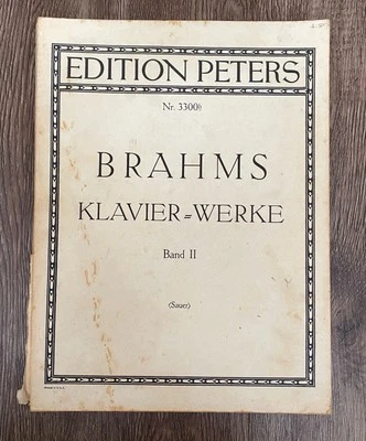Edition Peters Nr. 3300b Brahms Klavier-Werke Band II Sauer - Image 1 of 4