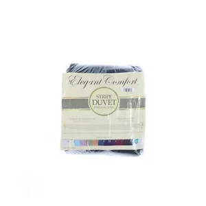 Elegant Comfort Duvet Cover Set Luxurious Black King/ California King 3 Pc New - Picture 1 of 2