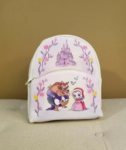 Loungefly Disney Beauty And The Beast Winter Scene Chibi Mini Backpack NEW - Picture 1 of 12