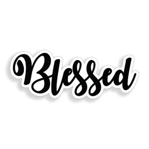 Blessed Word Sticker Jesus Christian Laptop Cup Car Vehicle Window Bumper Decal - Bild 1 von 1