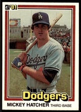 1981 Donruss Mickey Hatcher Los Angeles Dodgers #526
